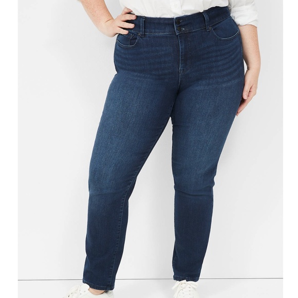Lane Bryant - Tighter Tummy Fit High-Rise Straight Blue Jean - 18 Short Petite - Picture 1 of 8